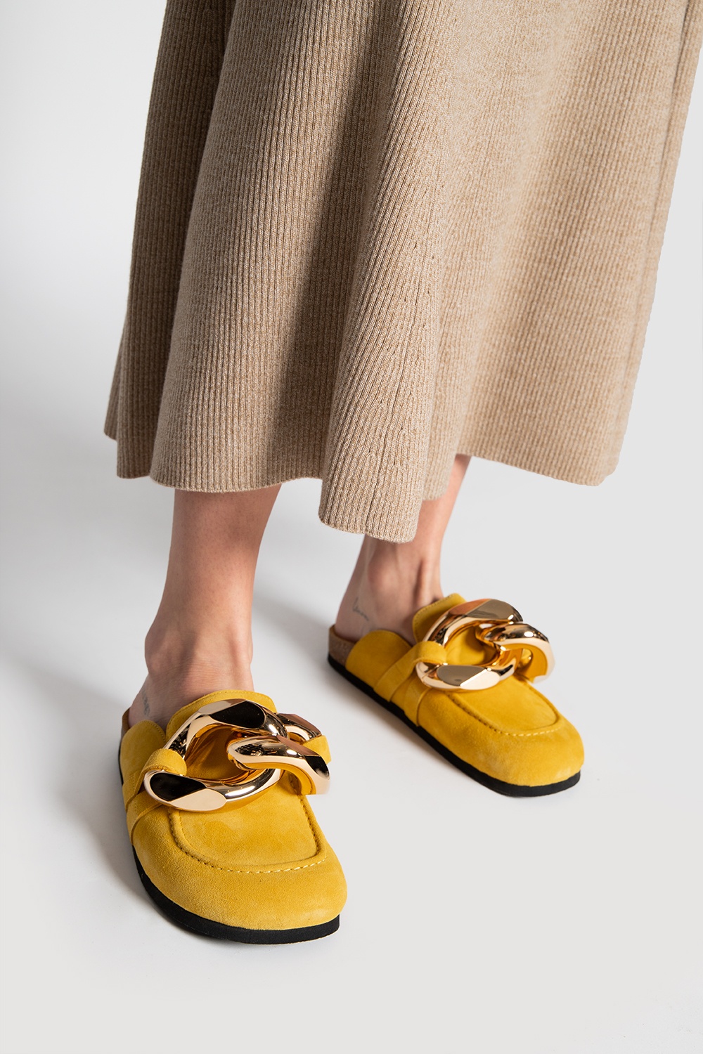 黄色麂皮穆勒鞋JW Anderson - GenesinlifeShops 中国